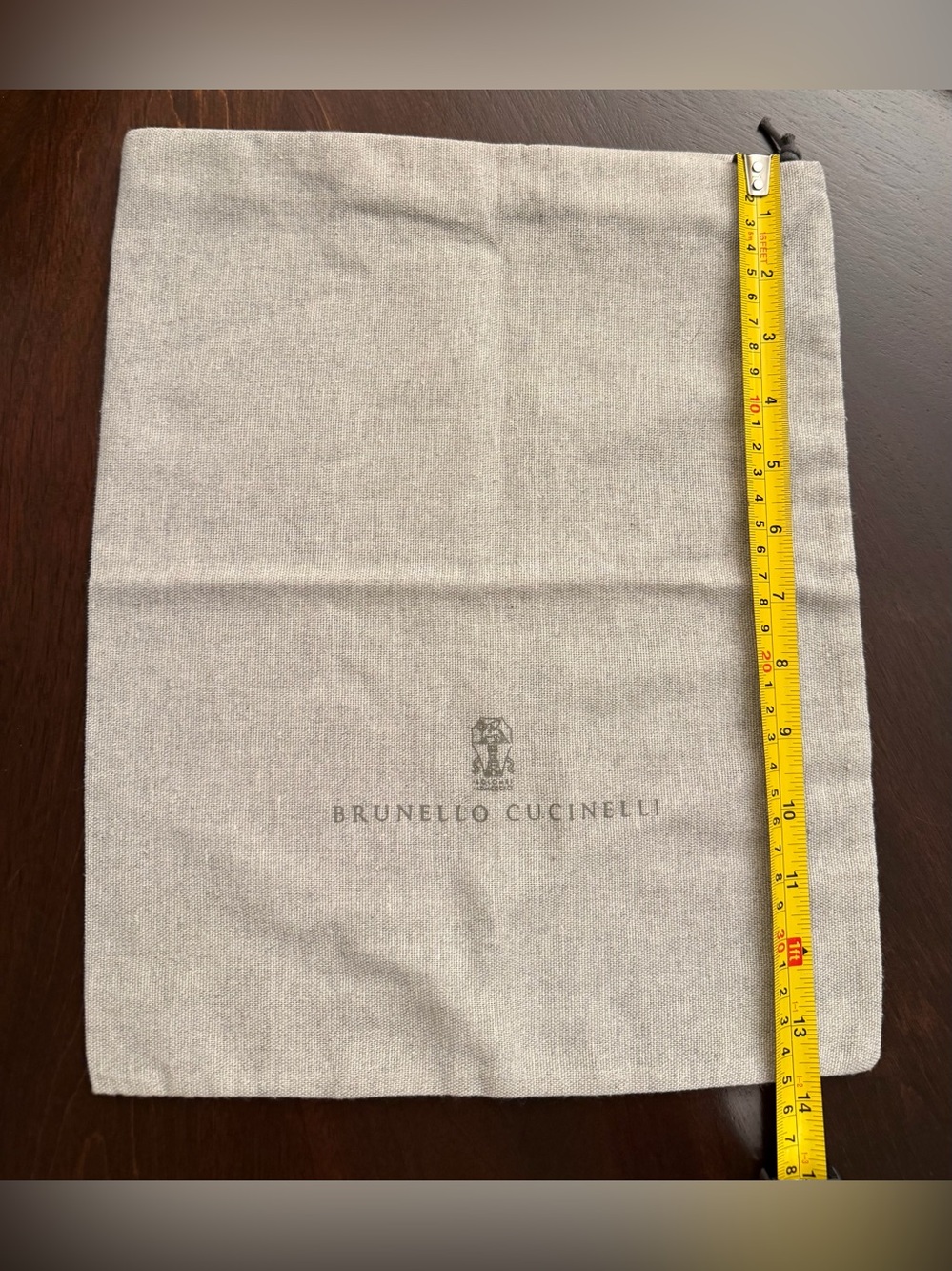 Brunello Cucinelli Natural Beige Logo Drawstring Dust Bag